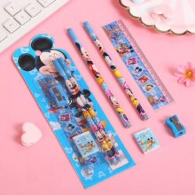 铅笔套装 卡通文具五件套 小学生礼品 粉色五件套
