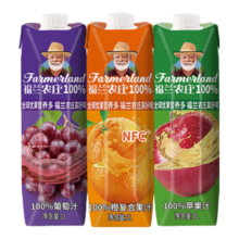 福兰农庄 纯果汁 饮料 4种口味 1L *4瓶