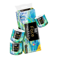 洁柔 有芯卷纸艺术油画Face4层200克*10卷 卫生纸卷筒纸巾整箱 开学必备