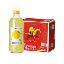 柚香谷 宋柚汁双柚汁复合果汁饮料 1kg*6瓶 鲜果萃取 马年年货礼盒装