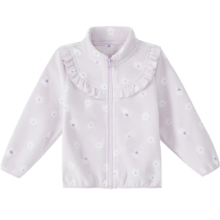 笛莎 花版双面摇粒绒婴幼女童冬儿童保暖百搭上衣校服神器外套