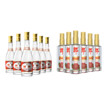 汾酒 黄盖玻汾53度475ml*6瓶 郎酒顺品郎金盖45度480ml*6瓶 白酒组合装