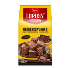 PLUS：丹夫 高蛋白黑巧克力威化饼干 80g/袋