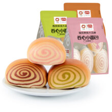 盼盼 卷心小面包 巧克力味 110g 早餐速食吐司饼干休闲零食散装