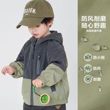 右欧 男童痞帅外套工防风装服保暖外套1岁3儿童仿衣春秋潮童装