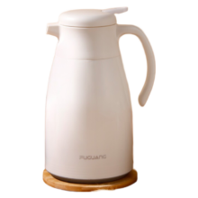 富光 保温水壶 玻璃内胆 1000ml 珍珠白
