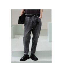 超V：GXG 男装 夏季水洗做旧浅灰牛仔裤