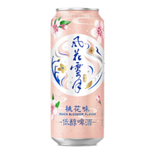 风花雪月 低醇 罐装果味啤酒 桃花清香 500ml 12罐