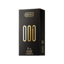 PLUS会员: 杜蕾斯（durex）黑金001超薄避孕套 聚氨酯安全套套男女专用情趣用品 5只装