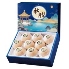 亨迅 山东羊脂秋月梨 莱阳真秋月梨 新鲜水果 4.5-5斤装（7-9粒）