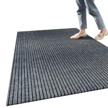 柏能 入户地垫脚垫 60x90cm 条纹-灰 防滑可裁剪