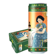 青岛啤酒 全麦白啤 11度 330ml*24罐 整箱装*2件