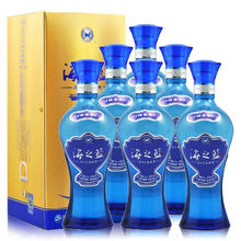 洋河 蓝色经典 海之蓝42度480ml*6瓶 整箱装 绵柔浓香型白酒年货送礼