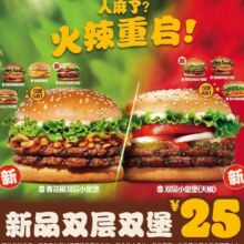 汉堡王 双堡随心选 25元