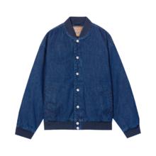 京东PLUS：Levi's 25年秋冬同款时尚休闲宽松罗纹立牛仔羽绒服 蓝色 2XL 000