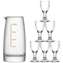 CLITON 白酒杯分酒器 100ml 酒具套装 1壶6杯 茅台一口小酒杯