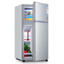 志高（CHIGO）小冰箱迷你小型家用冷藏冷冻两用宿舍出租房用双门办公室电冰箱节能省电 【店长推荐】48L银色【三天约一度电】