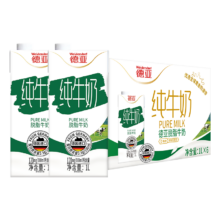 限时好价！德亚 脱脂纯牛奶 3.5g蛋白质 1L 6盒
