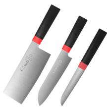 十八子作 厨房刀具套装 切菜刀水果刀砍骨刀 优新鲜料理三件套