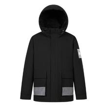雪中飞 秋冬新款易打理磨砂PVC工装中长款防风保暖羽绒服男