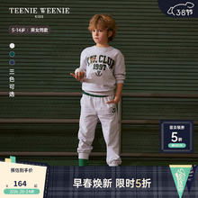 TEENIE WEENIE Kids小熊童装24春夏男女童运动卫衣卫裤套装 中灰色 120cm