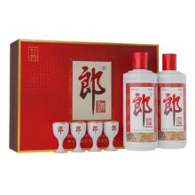 24日0点：郎酒 郎牌郎酒 酱香型白酒 53度 500ml*2瓶 普郎礼盒