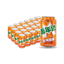 美年达 橙味碳酸饮料 330ml 24罐