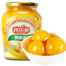 欢乐家 黄桃罐头 900g
