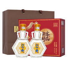 年货大集：扳倒井 好客好品 52度 浓香型白酒 480mL 2瓶 礼盒装（搭配礼袋）