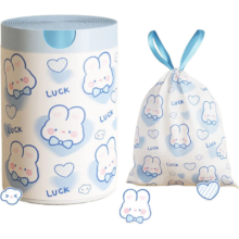 蓝心兔抽绳式垃圾袋45*45CM 可爱卡通高颜值手提式加厚垃圾袋 【蓝心兔垃圾袋50只】活动款