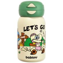 bablov 儿童保温杯女生带吸管316不锈钢大容量可爱便携水杯 冰雪奇遇550ml