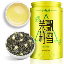 如意大师 茉莉花茶 茉莉飘雪 特级 清香型 罐装100g
