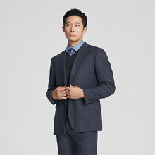 京东PLUS：雅戈尔 【含98%羊毛抗皱西服】轻绒面料自然弹易打理男士258款商务西装上衣 藏青YOTX217285FIA