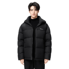 雪中飞 2025新款鹅绒男士羽绒服 黑色 8056 L 175/92A