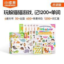 小彼恩Peekaboo单词大书（6册）+词卡80张+海报2张