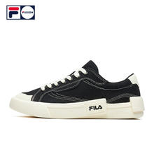 FILA FUSION斐乐POP潮牌帆布鞋女鞋夏季运动鞋休闲板鞋男鞋黑色