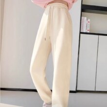 运动裤女秋季2025新款直筒束脚卫裤 紫 L 建议115-130斤
