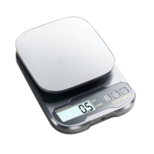 京严 电子秤 厨房克秤 5kg 0.1g 充电款 不锈钢面 高精度