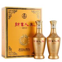 政府补贴 PLUS会员 五粮液 财富人生 52° 浓香型白酒 500ml×2瓶