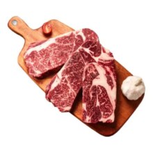京东超市 海外直采 进口原切谷饲250天上脑牛排750g(3-5片) 黑安格斯牛PRIME