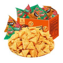 比比赞 牛角酥尖角脆混合味膨化薯片锅巴 网红爆款零食 休闲小吃