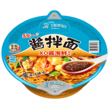 统一酱拌面 XO酱海鲜风味 碗面 113g*12碗 整箱装