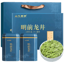 山水西湖龙井绿茶特级250g2025新茶明前春茶新年送长辈领导年货茶叶礼盒装