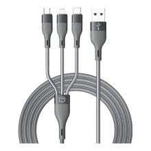 京东京造 快充多功能 三合一充电线 Type-C, Lightning, Micro USB 尼龙织 USB-A 3.5A