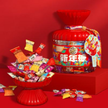 徐福记 新年糖红色桶装420g混合口味糖果礼盒*2件