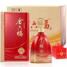 金六福 全福 兼香型白酒 50.8度 500mL*6瓶 礼盒装 纯粮酒