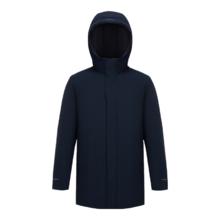 波司登 鹅绒男款中长款连帽羽绒服 新国标90绒 商场同款 黑色8056 XL 185/104A