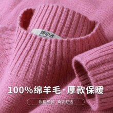 雪中飞 新年内搭热卖100%绵羊毛纯色显瘦保暖半高领毛衣女打底羊毛衫