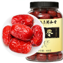 首购、PLUS：药和堂 精选红枣400g/罐 免洗即食