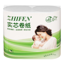 PLUS会员 植芬 无芯卷纸 原生木浆 五层加厚 125g*2卷*2 妇婴可用